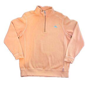 Tommy Bahama Peach Zip Up Sweater